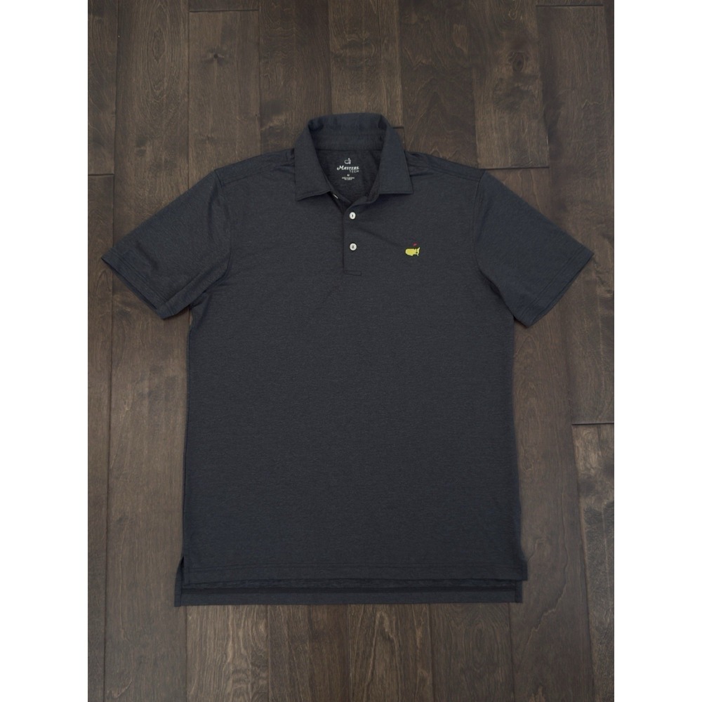 Masters Tech Polo Shirt Mens Size M Gray Augusta National Golf Club Stretch
